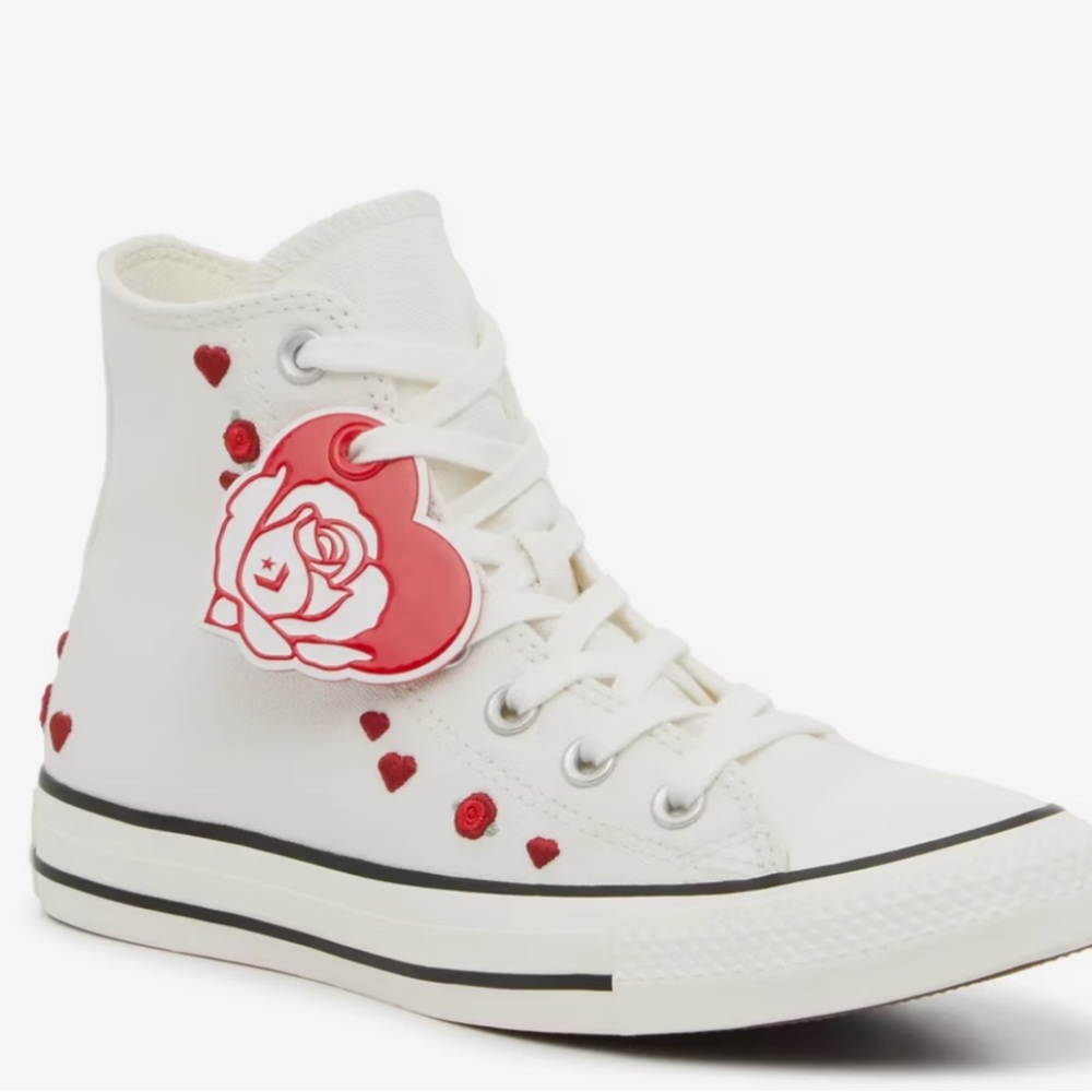 Chuck Taylor All Star Special Edition Heart & Rose Hi Top Sneaker - Womans